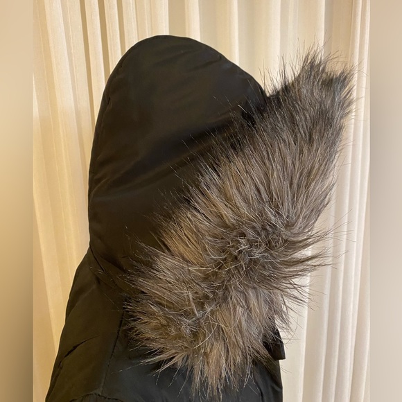 Calvin Klein Black Duck Down Feathers Puffer Quilted Long Coat Womens XS RN54163 - Picture 12 of 15